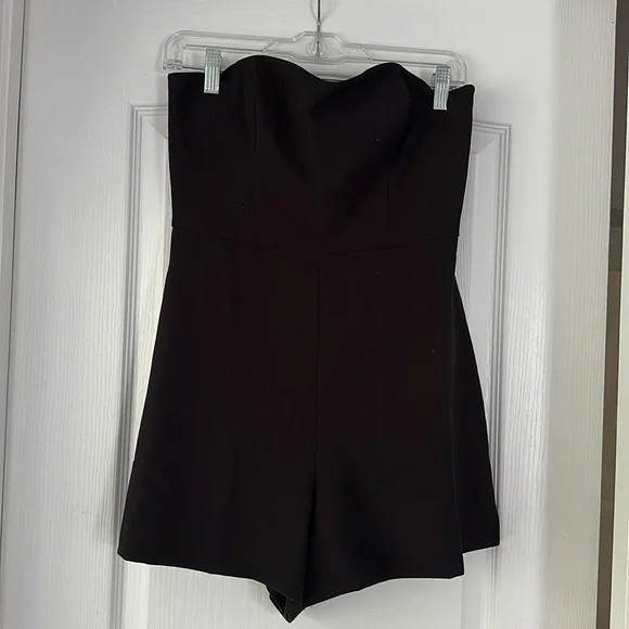 French Connection Whisper Sweetheart Romper Black NWT - Picture 8 of 11